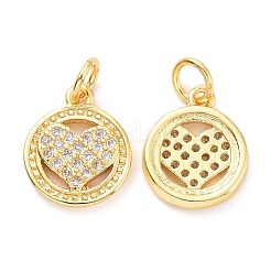 Brass Micro Pave Cubic Zirconia Charms&nbsp;ZIRC-A023-05LG