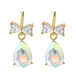 Teardrop Brass Stud Earrings&nbsp;EJEW-Z086-10G