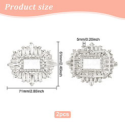 Alloy Crystal Rhinestone Shoe Decoration&nbsp;DIY-FG0003-75