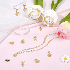 20Pcs 10 Styles Brass Charms&nbsp;KK-SC0007-70