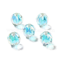 Two Tone UV Plating Rainbow Iridescent Acrylic Beads&nbsp;X-TACR-D010-05