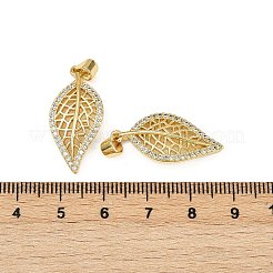 Brass Micro Pave Cubic Zirconia Pendants&nbsp;KK-S526-26G