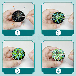 DIY Embroidery Temari Ball Keychain Kits&nbsp;DIY-I064-A03