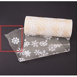 Snowflake Deco Mesh Ribbons&nbsp;OCOR-P010-G02