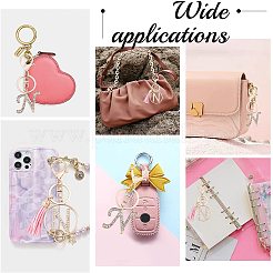 2Pcs 2 Style Alloy Rhinestone Keychain Sets&nbsp;KEYC-WR0001-01N
