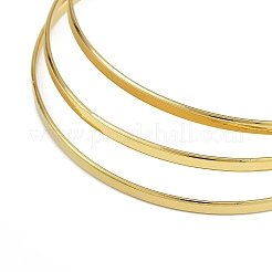 7Pcs Flat Vacuum Plating PVD Vacuum Plating 201 Stainless Steel Bangles Sets for Women&nbsp;BJEW-F476-07G-03