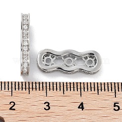 Brass Micro Pave Clear Cubic Zirconia Multi-Strands Links&nbsp;KK-B082-15A-P