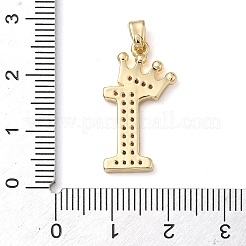 Rack Plating Brass Micro Pave Cubic Zirconia Pendants&nbsp;KK-D535-01I-RS