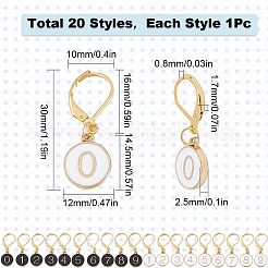 Number 0~9 Locking Stitch Markers&nbsp;HJEW-SC0001-38