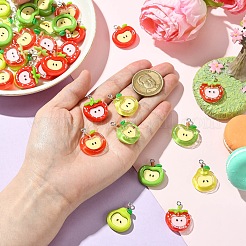 40Pcs 8 Styles Opaque Resin Pendants&nbsp;RESI-CJ0004-60