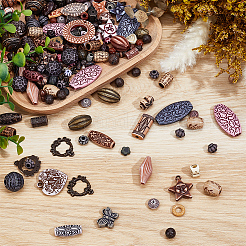 220G Mixed Antique Style Acrylic Beads/Pendants&nbsp;MACR-PA0001-57