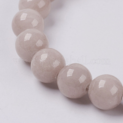Natural Yellow Jade Beaded Stretch Bracelet&nbsp;BJEW-P209-15-6mm
