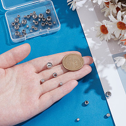40Pcs 4 Styles Stainless Steel Beads&nbsp;STAS-ME0002-43