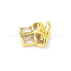 Brass Micro Pave Cubic Zirconia Pendants&nbsp;KK-Z101-02G-03