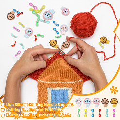 Lion Silicone Knitting Needle Stoppers&nbsp;SIL-NB0001-26