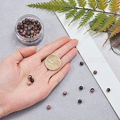 DIY Natural Rhodonite Bead Stretch Bracelet Making Kits&nbsp;DIY-CJ0001-21A