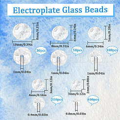 Electroplate Glass Beads Strands&nbsp;EGLA-SC0001-25E