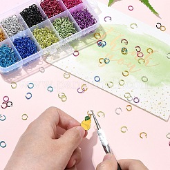 10 Colors Aluminum Wire Open Jump Rings&nbsp;FIND-YW0004-97