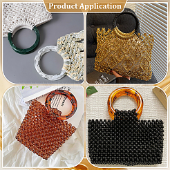Transparent Resin Bag Handles&nbsp;DIY-WH0622-540B