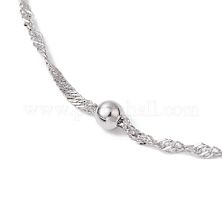 304 Stainless Steel Singapore Chain Anklets&nbsp;AJEW-AN00646