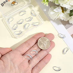 10 Pairs Brass Earring Hooks&nbsp;KK-BBC0027-77A