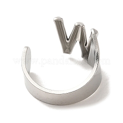 Non-Tarnish 201 Stainless Steel Finger Rings&nbsp;RJEW-H223-04P-W