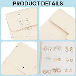 1Pc Rectangle PU Imitation Leather Earring Jewelry Rolls&nbsp;ABAG-CL0001-37B