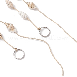 Natural Sea Shell Beads Hanging Ornaments&nbsp;HJEW-JM02970