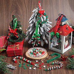 Acrylic with Plastic Christmas Candy Beading Set&nbsp;DIY-SC0026-81B