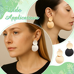 3 Pairs 3 Colors Iron Alloy Flat Round Clip-on Earrings&nbsp;EJEW-ME0001-14
