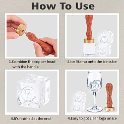 1Pc Golden Tone Brass Stamp Head&nbsp;DIY-CA0006-33R