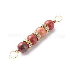 Natural Mixed Gemstone Connector Charms&nbsp;PALLOY-JF01891