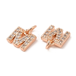 Brass Micro Pave Grade AAA Cubic Zirconia Charms&nbsp;LS-ZIRC-P067-11RG-M-NR