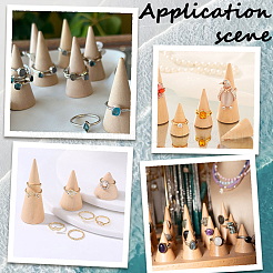 16Pcs Wooden Ring Displays&nbsp;RDIS-SC0001-05B