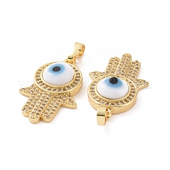 Brass Micro Pave Cubic Zirconia Pendants&nbsp;ZIRC-F136-03G-08