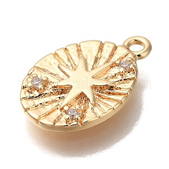 Brass Micro Pave Cubic Zirconia Pendants&nbsp;KK-U038-20G