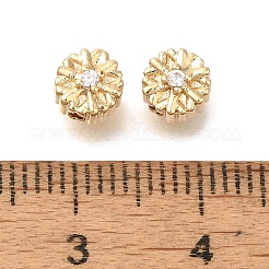 Brass Micro Pave Cubic Zirconia Beads&nbsp;KK-Q001-02G