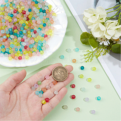 Transparent Frosted Glass Beads&nbsp;FGLA-PA0001-02B