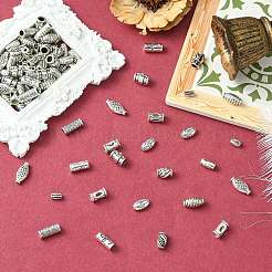 100Pcs 10 Styles Tibetan Style Zinc Alloy Spacer Beads&nbsp;FIND-CJ0004-94