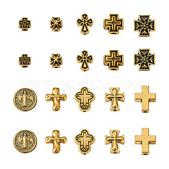 100Pcs 10 Style Tibetan Style Zinc Alloy Beads&nbsp;FIND-CD0001-38