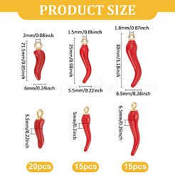 50Pcs 3 Styles Alloy Enamel Pendants&nbsp;ENAM-PH0003-02