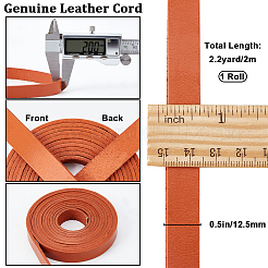 2M Flat Leather Cord&nbsp;LC-WH0007-07B-03