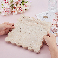Square Natural Stone Fruit Jewelry Plate&nbsp;ODIS-WH0086-184