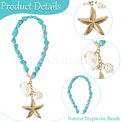 1Pc Natural Magnesite Bead Hanging Ornaments&nbsp;HJEW-BM0001-96