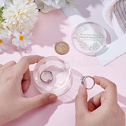 Transparent Acrylic Ring Display Boxes with Magnetic Lid&nbsp;CON-WH0095-116C