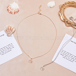 2Pcs 2 Colors Alloy Pendant Necklaces Set&nbsp;NJEW-FI0001-54