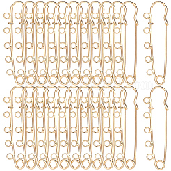 30Pcs Iron Brooch Findings&nbsp;IFIN-SC0002-10A-KCG