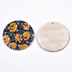 Fruit Seris Printed Wood Pendants&nbsp;WOOD-S045-103B-01