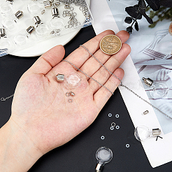 DIY 304 Stainless Steel & Glass Bottle Pendant Necklace Making Kits&nbsp;DIY-HS0001-59C