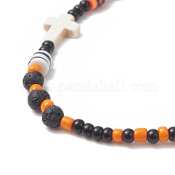 Halloween Glass Beaded Mobile Straps&nbsp;HJEW-TA00004